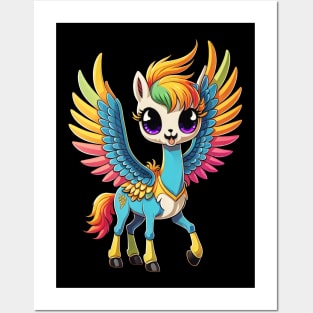 Rainbow Pegasus Unicornie! Posters and Art